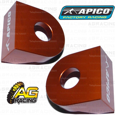 Apico Orange Rear Chain Adjuster Axle Blocks For KTM SX 65 2002-2015 Motocross Enduro