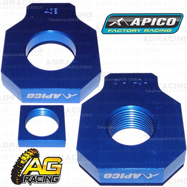 Apico Blue Rear Chain Adjuster Axle Blocks For KTM SX 85 2003-2014 Motocross Enduro