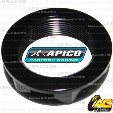 Apico Black Headstock Steering Stem Nut For Honda CR 125 2001-2007 Motocross Enduro