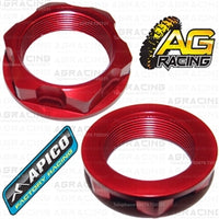 Apico Red Headstock Steering Stem Nut For Honda CRF 250R 2004-2018 Motocross Enduro