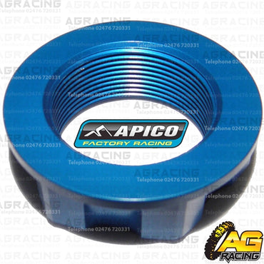 Apico Blue Headstock Steering Stem Nut For Honda CR 85 2003-2007 Motocross Enduro