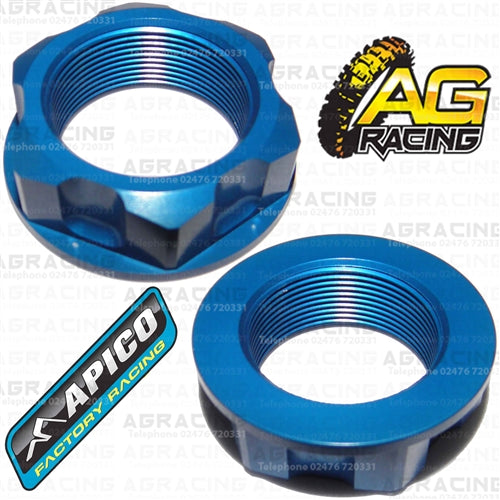 Apico Blue Headstock Steering Stem Nut For Honda CR 85 2003-2007 Motocross Enduro