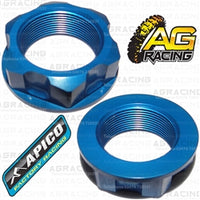 Apico Blue Headstock Steering Stem Nut For Yamaha WR 400F 1998-2000 Motocross Enduro