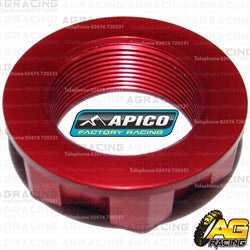 Apico Red Headstock Steering Stem Nut For Suzuki RM 125 2004-2008 Motocross Enduro