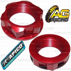 Apico Red Headstock Steering Stem Nut For Honda CR 250 1989-2000 Motocross Enduro