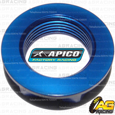 Apico Blue Headstock Steering Stem Nut For Kawasaki KX 125 2004-2008 Motocross Enduro