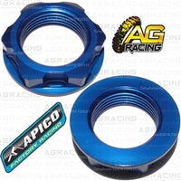 Apico Blue Headstock Steering Stem Nut For Kawasaki KX 250F 2004-2018 Motocross Enduro