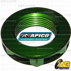 Apico Green Headstock Steering Stem Nut For Kawasaki KX 250 2004-2008 Motocross Enduro