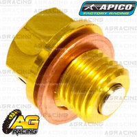 Apico Gold Magnetic Sump Drain Bolt Plug M12x10mmx1.25 For Suzuki RM 125 2001-2008