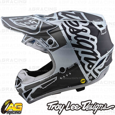 Troy Lee Designs  SE4 Polyacrylite Helmet Factory Silver Black