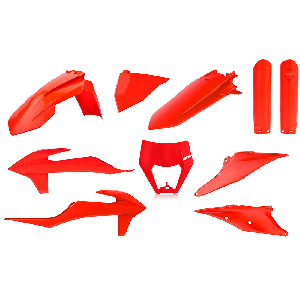 Polisport Enduro Box Kit Flo Orange with Headlight Mask For KTM XC-W 125 2017-2019