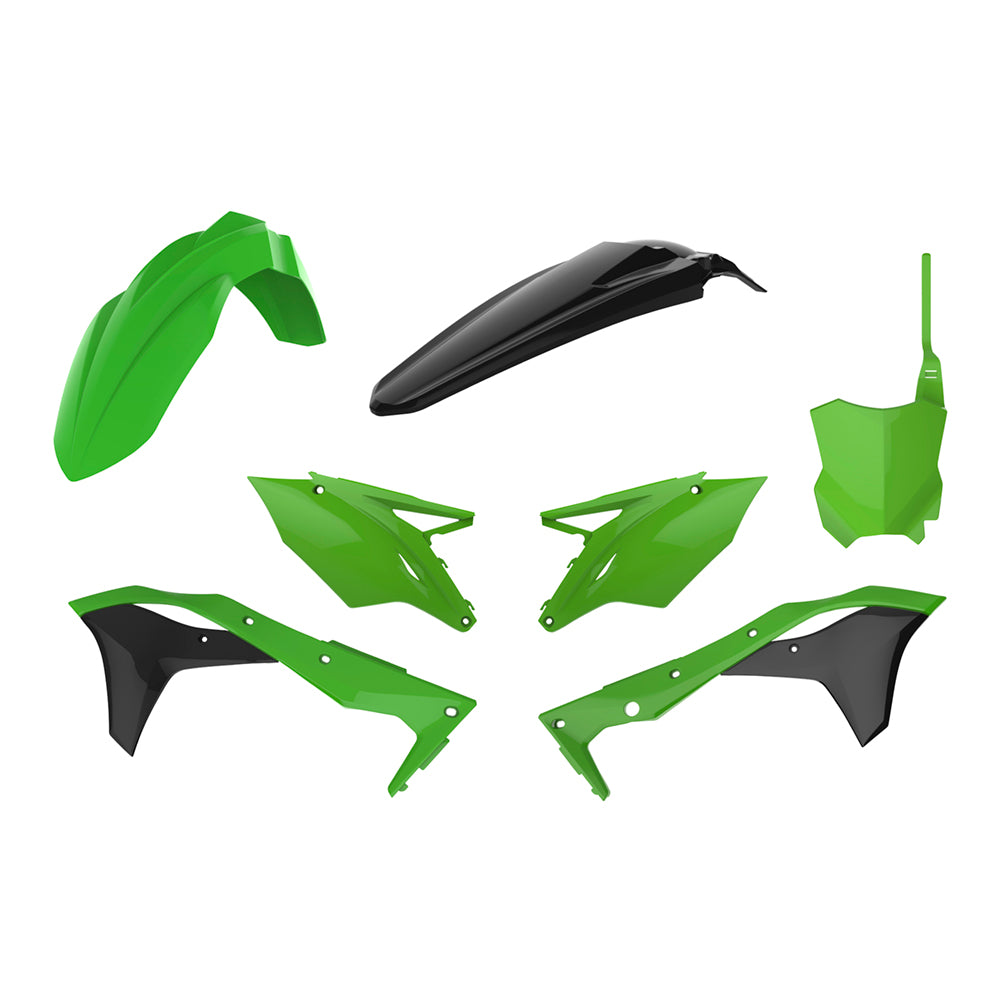 Polisport Green Black Plastics Box Kit For Kawasaki KX 450F KXF 450 2016-2018