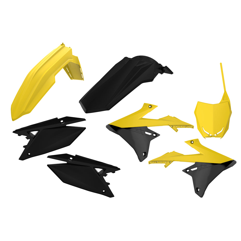 Polisport Yellow Black Plastics Box Kit For Suzuki RMZ 450 2018-2019