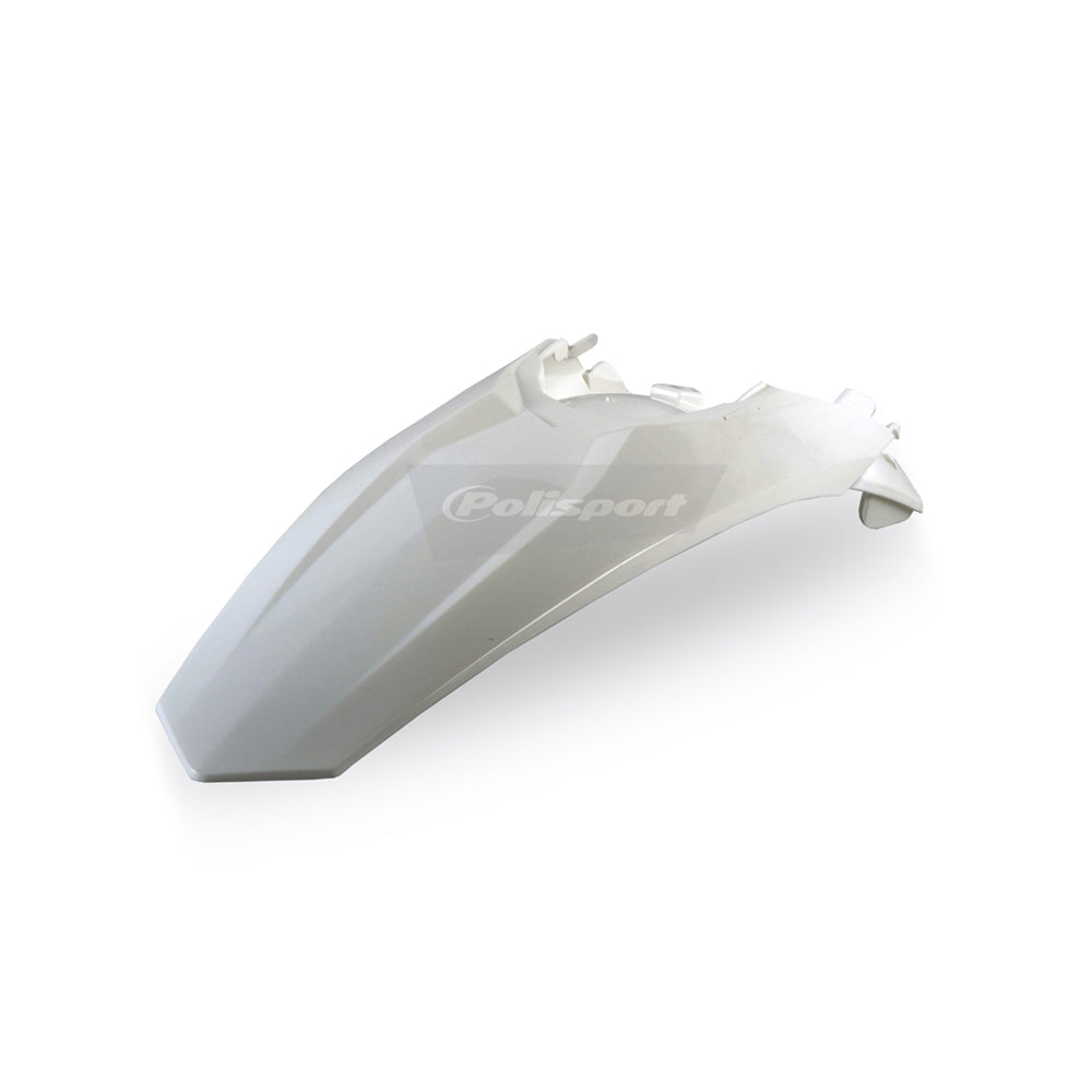 Polisport Plastic White Rear Fender For KTM EXC-F 350 Without Side Panels 2012-2016 Motocross Enduro