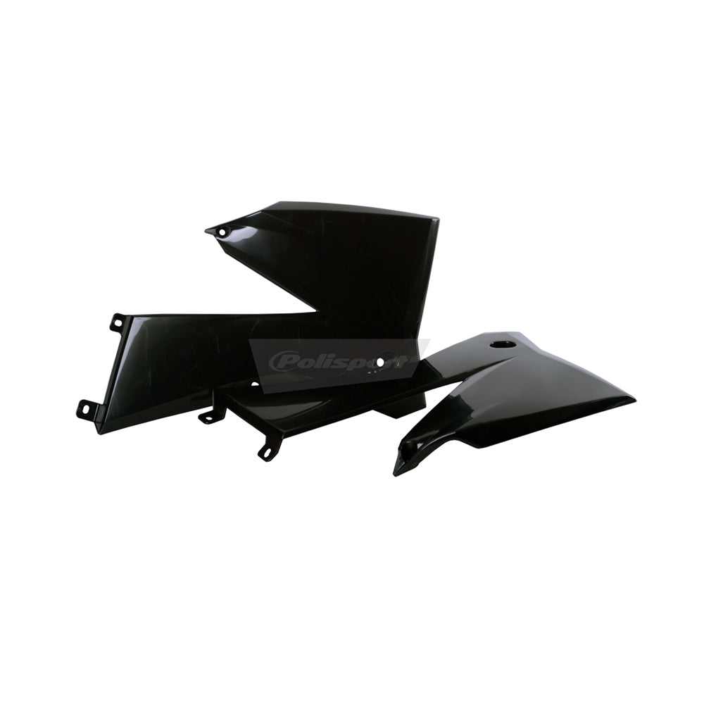 Polisport Rad Radiator Scoops Tank Panels For KTM XC 200 Black 2006-2007