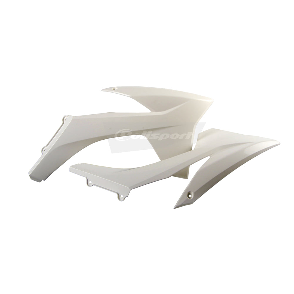 Polisport Rad Radiator Scoops Tank Panels For KTM SX-F 450 White 2011-2012