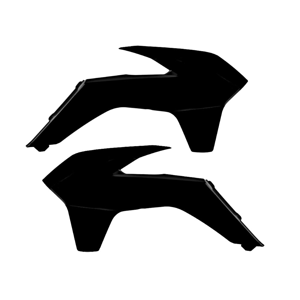 Polisport Rad Radiator Scoops Tank Panels For KTM EXC 125 (with Glossy Finish Like Model 2015) Black 2014-2016