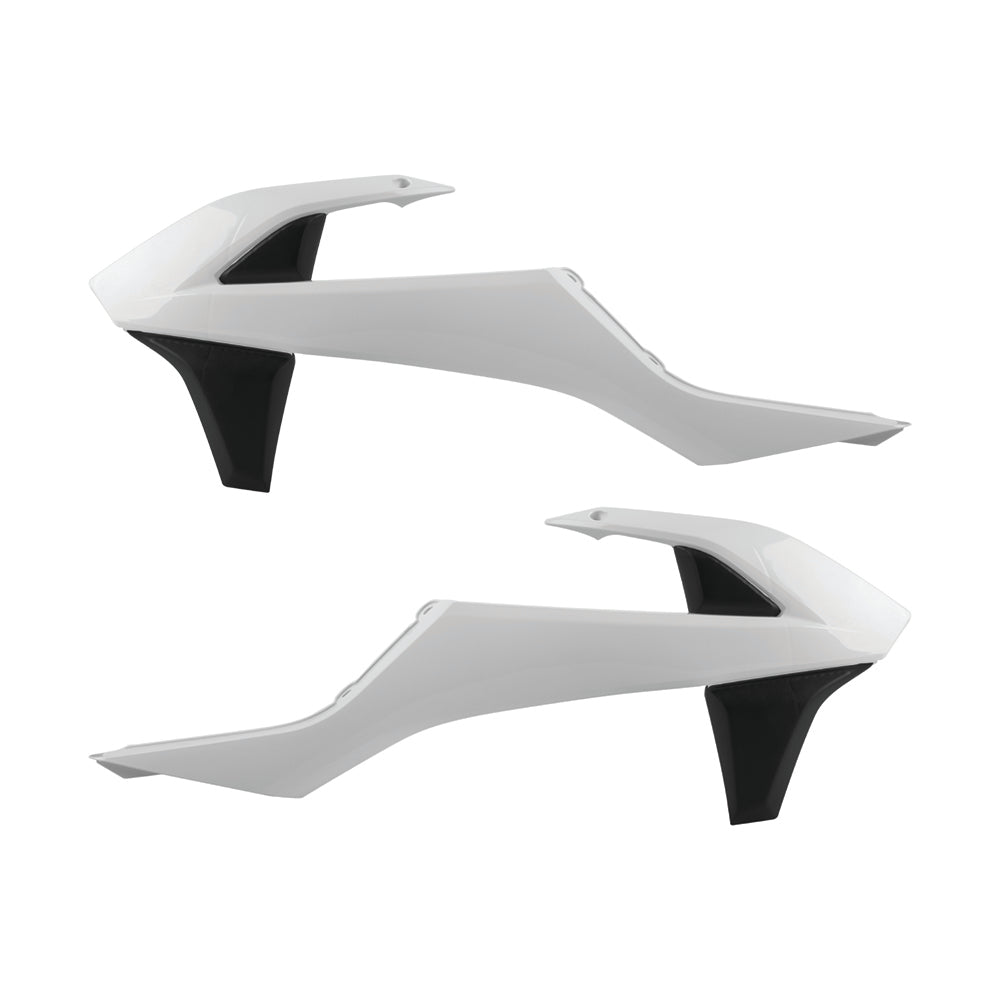 Polisport Rad Radiator Scoops Tank Panels For KTM XC 500 KTM White Black 2017-2018