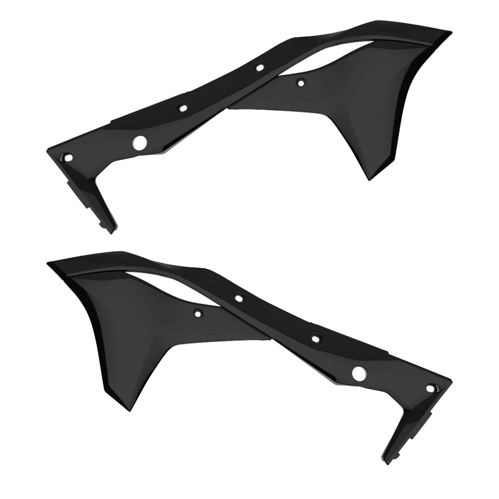 Polisport Rad Radiator Scoops Tank Panels For Kawasaki KX 250F Black 2017-2018