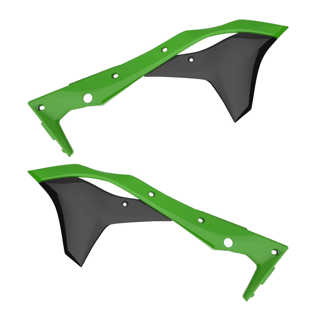 Polisport Rad Radiator Scoops Tank Panels For Kawasaki KX 250F Green 2017-2018
