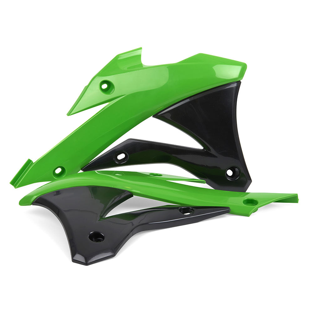 Polisport Rad Radiator Scoops Tank Panels For Kawasaki KX 85 OEM Color Green Black 2014-2018