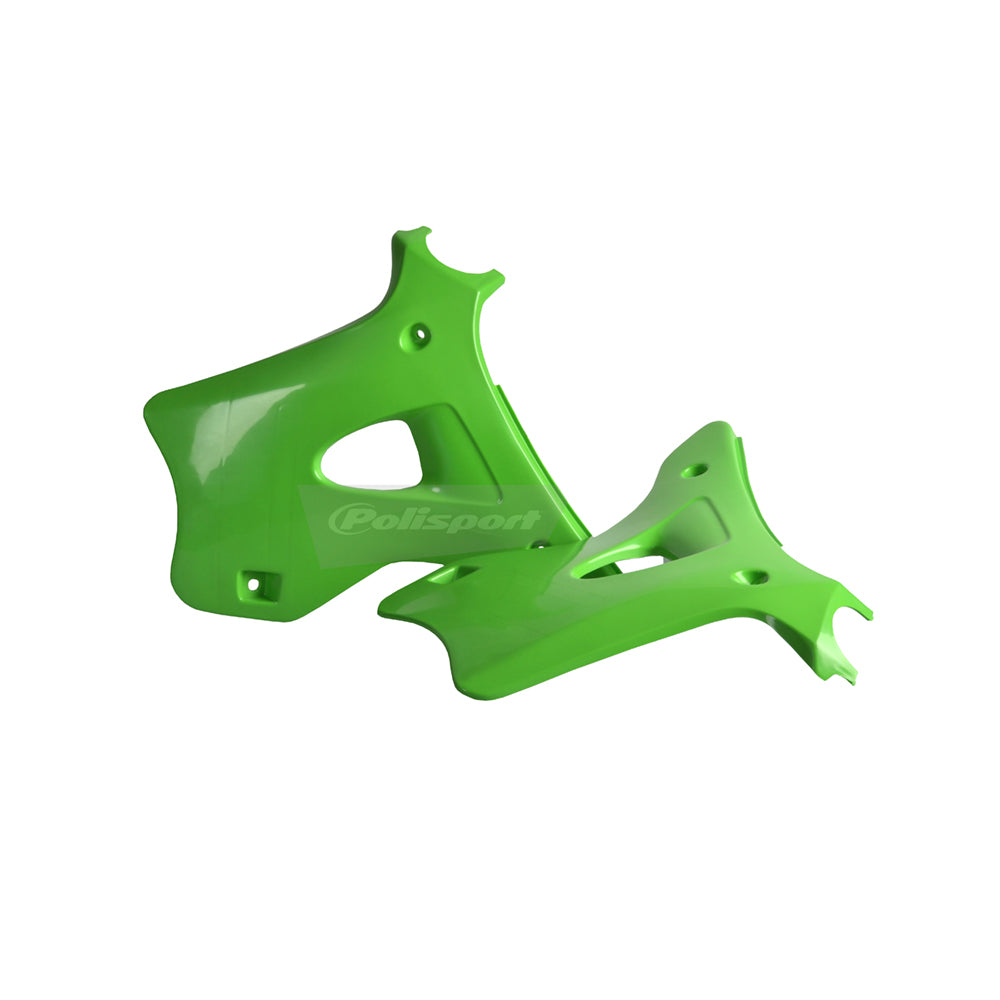 Polisport Rad Radiator Scoops Tank Panels For Kawasaki KX 125 OEM Color Green 1994-1998