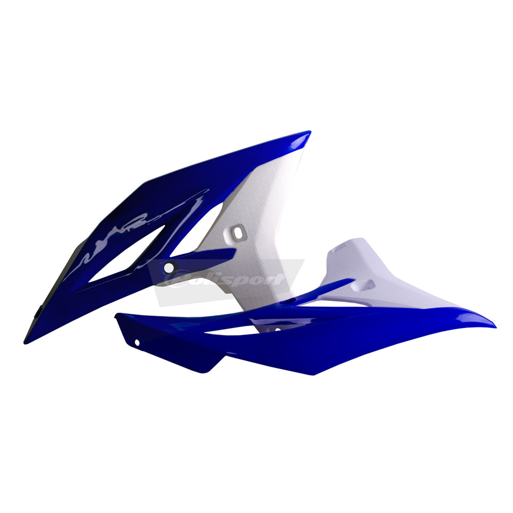 Polisport Rad Radiator Scoops Tank Panels For Yamaha YZ 250F OEM Color Blue Yam 98-White 2010-2013